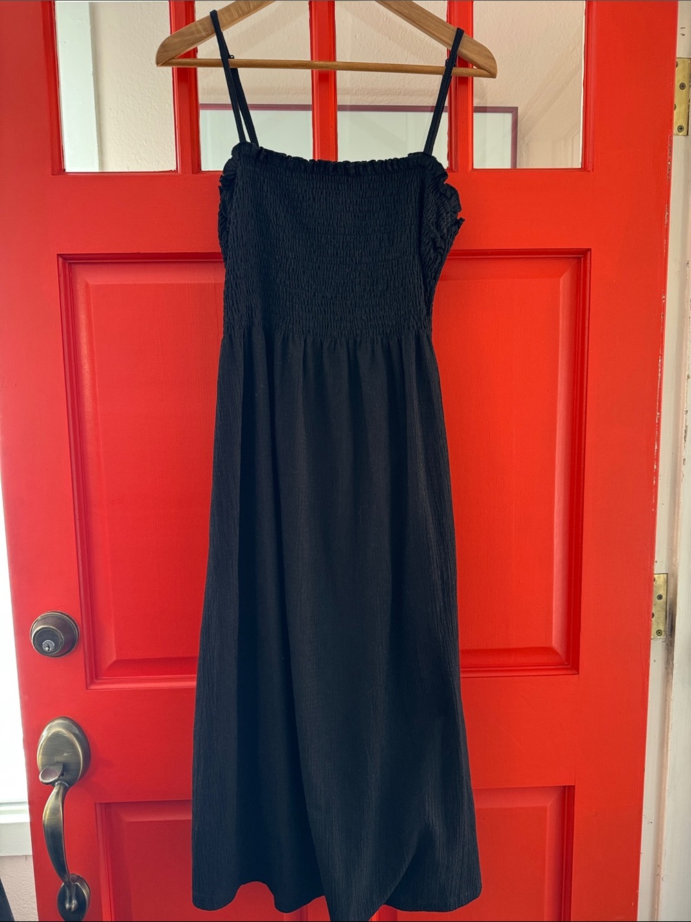 H&M black crepe sundress XL